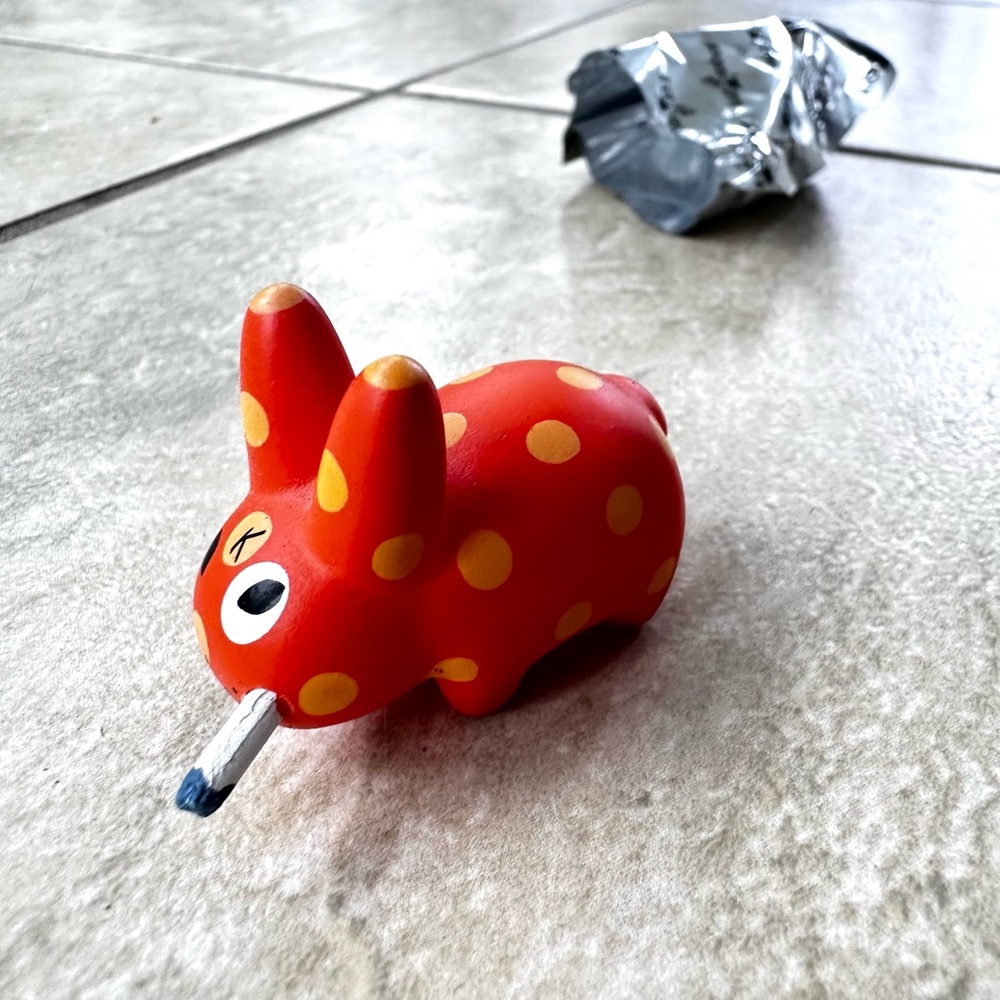 Frank Kozik Smorkin’ Labbits Series 1 Chase Rare Orange Polka Dot 2004 Kidrobot